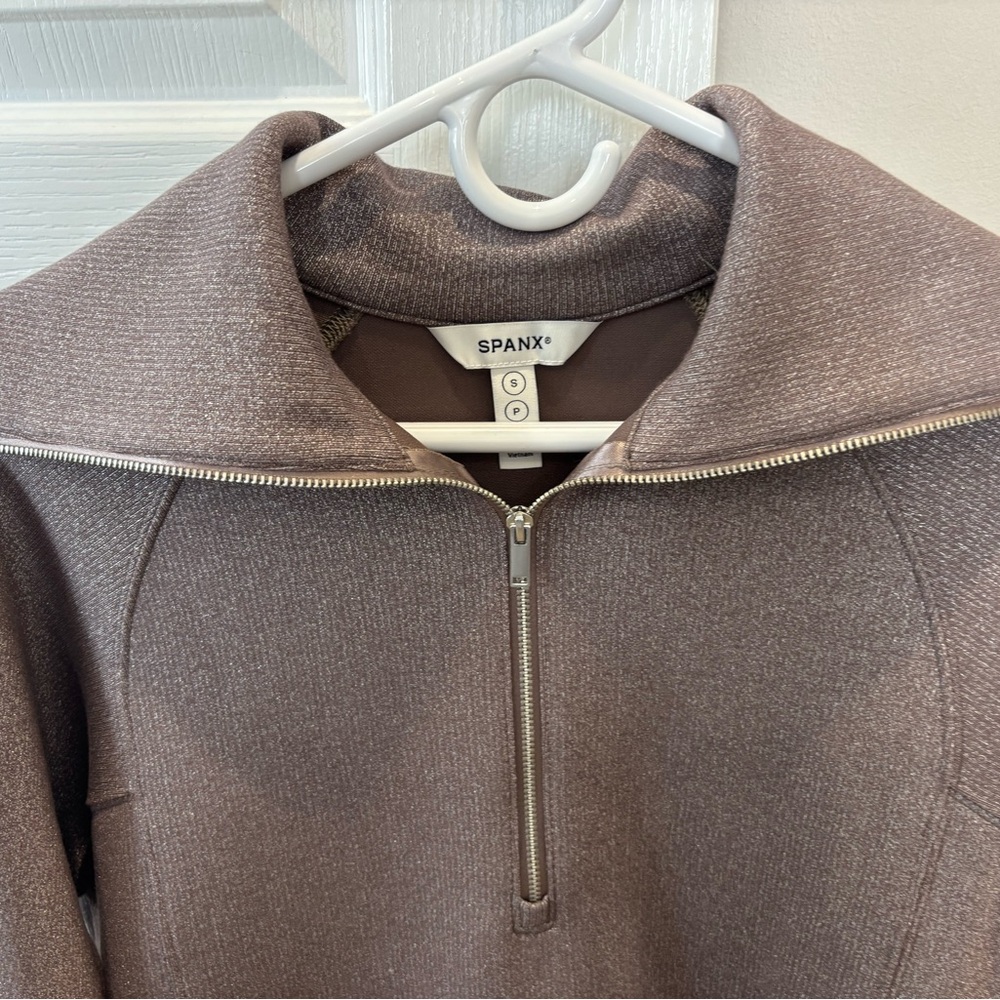 SPANX Air Essentials Women's Taupe Zip-Up Jacket